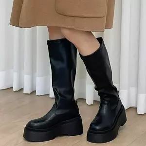 [하프클럽/니나스파리]7cm 패션 통굽 롱부츠