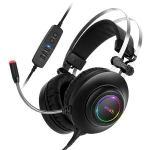 앱코 HACKER N550 ENC (블랙) 가상 7.1 RGB 진동 노이즈 캔슬링 마이크 3D 초경량 헤드셋