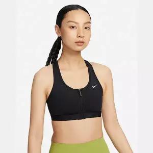 [나이키]나시티 EQJ FN2732-010 나이키 스우시 프런트 지퍼 여성 미디엄 서포트 패드 스포츠 브라