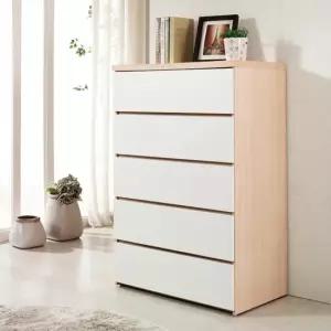 앳홈 모던 심플 속깊은 5단 광폭 서랍장 (가로 80cm, 높이 1.2m, 깊이 50cm)