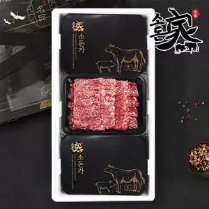 [신세계라이브쇼핑][G][소돈가] 1++ 투뿔한우 구이 모듬 선물세트(400gx3)1.2kg