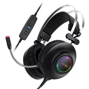 앱코 HACKER N550 ENC (블랙) 가상 7.1 RGB 진동 노이즈 캔슬링 마이크 3D 초경량 헤드셋 빠른 배송 ~DJ