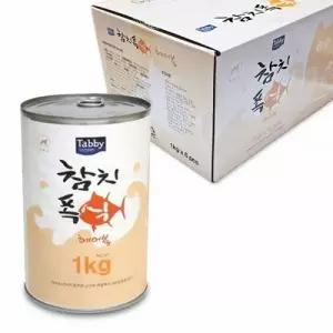 테비 고양이 참치 폭식 대용량 고양이캔 (헤어볼) (1kg x 6개입) (1박스)