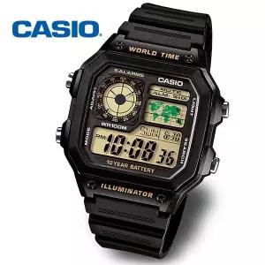 [카시오][정품] CASIO 카시오 AE-1200WH-1B 월드타임 방수 전자 군인시계