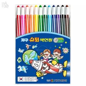 롱스팜 지구화학 12색 슈퍼색연필 입학준비물