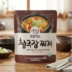 시집가는 청국장찌개 350g 냄새없는 옛날 청국장 밀키트 간편식 냉동국 한담 10개