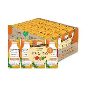 [상하목장] 유기농 주스 사과오렌지케일 125ml, 24개