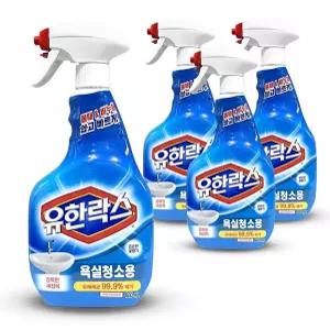 욕실청소세제 유한락스 욕실 화장실 청소용 세정제 600ml 4개 욕실청소 변기청소 서치