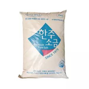한주 본소금플러스 25kg 정제염 식품공장 식품가공 수산물가공 장류 절임용 장담이