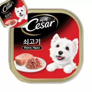 십햐 시저 시저캔 소고기100G X24개 고단백식이 캔타입 소고기베이스