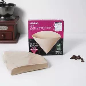 하리오 V60 커피 종이 필터 40매/드립퍼/핸드드립/드리퍼/드립세트/여과지/일회용/거름종이/거름망/