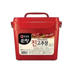 청정원 순창 진고추장 5kg(사각) 국산고추장 골드 맛있게 매운 요리 펜트리 쌀 간단