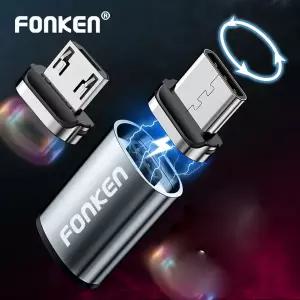 FONKEN USB 케이블 마그네틱 어댑터 화웨이 용 마이크로 USB 유형 C 마그네틱 충전기 커넥터 Samsung Usbc