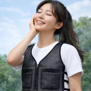아이스조끼 더위탈출 남성 여성 등산복 통기성이좋은 얼음조끼 캠핑 골프 낚시 냉감티 여름옷
