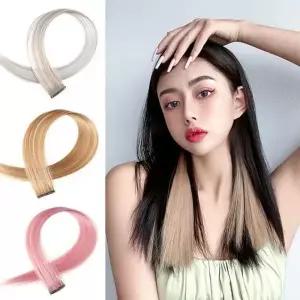 [셀러허브]똑딱이 붙임헤어피스 브릿지 부분가발 가발 붙임머리 컬러포인트 염색 헤어피스 (S38785432)