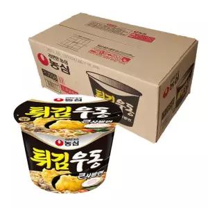 농심 튀김우동 컵라면 큰사발 건더기 우동국물 16입 1박스 GST