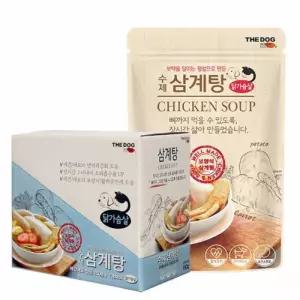 애견간식 더독 수제 삼계탕 150g 10팩 1박스 강아지삼계탕 애견영양식 애견삼계탕