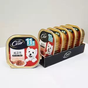 시저 시니어 11세이상 소고기 100g x24개 강아지간식 애견사료 반려견식단 애완견