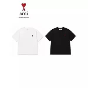 AMI 오버핏 남녀공용 스몰 하트 로고 반팔 티셔츠 BFUTS005 2color 업체별도