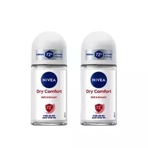 니베아 데오드란트 롤온 드라이 콤포트 50ml X 2개