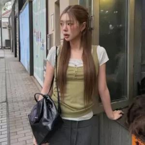로엠 레이어드 반팔 티셔츠 RMHWG26YT4