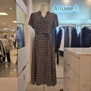 [아니베에프]Anivee f. 브이넥 반팔 패턴 원피스 A67WOP410