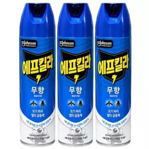 에프킬라 무향 에어로졸 600mlX3개 모기약 파리 나방 러브버그 살충제