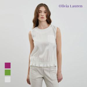 올리비아로렌 [OLIVIA LAUREN] 셔링 민소매 블라우스티_VOCAN4M3451