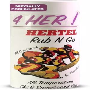 Hertel Wax 4HER Rub-N-Go 전온도 스키 및 스노보드 왁스 - 여성 생체역학을 위해 설계되었으며 누구에게나