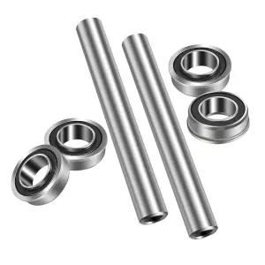 2 키트 스테인리스 스틸 앞바퀴 축 및 베어링 변환 OEM 업그레이드 Husqvarna Z242F Z246i Z248F Z254i