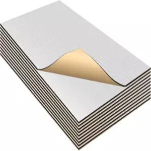 X AUTOHAUX 10pcs 394mil 10mm 0.49sqft 사운드 데드닝 매트 알루미늄 호일 폼 방열판 소재 후드 보트 엔진