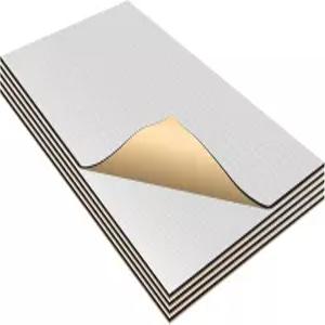 X AUTOHAUX 5pcs 276mil 7mm 1.08sqft 사운드 데드닝 매트 알루미늄 호일 폼 열 차폐 재료 후드 보트 엔진