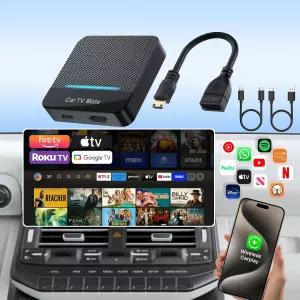 Car TV Mate 2025 내장 무선 카플레이 어댑터 자동차 플러그 앤 Fire 스틱 컨버터 안정적인 고속 지연 시간