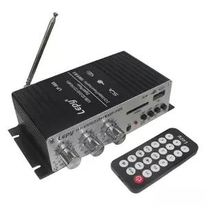컴팩트 오디오 앰프 12V SD 카드 USB 스테레오 앰프