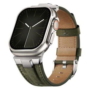 애플호환 WATCH 울트라 밴드에 적합한 SUITISBEST 가죽 밴드 49MM 46MM 45MM 42MM 41MM 40MM IWATCH 시리즈 11 10 9 8 7 6 5 4 3 2 1 SE ULTRA