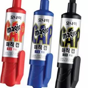 (다올)모나미 매직캡 유성매직 사각닙 12개입 흑