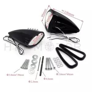 LED 사이드 마운트 백미러 모든 스즈키 GSX1300R 하야부사 GSXR 600 오토바이 부품 블랙