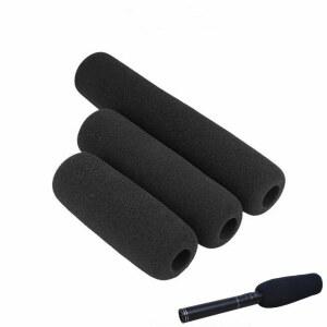 샷건 비디오 마이크용 1PC 블랙 카메라 마이크 윈드스크린 소프트 폼 스폰지 커버