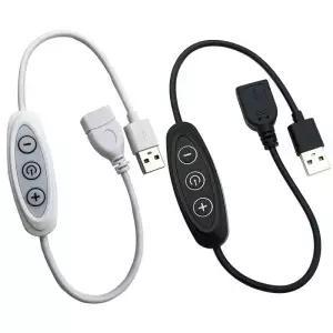새로운 3키 USB 디머 스위치 5V 2A 8단계 디밍 컨트롤러 휴대용 LED 조명 조절 가능한 밝기 안정적인 작동