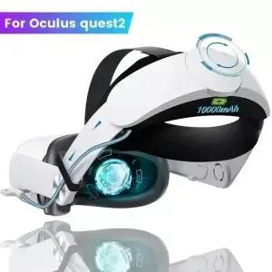 Oculus Quest 2 VR 헤드셋용 10000mAh 배터리가 장착된 헤드 스트랩 액세서리용 고속 충전 파워 엘리트