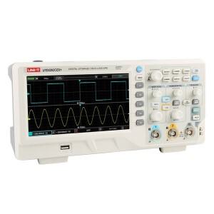 UNI-T UTD2202CEX+ 디지털 오실로스코프 USB 듀얼 채널 200Mhz 1G 샘플링 속도 고전압 프로브 PC LCD 휴대