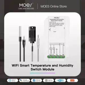 WiFi 스마트 온도 습도 스위치 모듈 센서 듀얼 릴레이 출력 라이프 App 무선 컨트롤러 Alexa Google과 함께