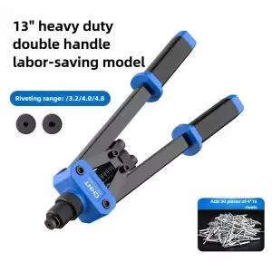 리벳터 세트 420MM 싱글 핸드 블라인드 리벳 건 노즈 피스 수동 리벳팅 리벳터 도구 수공구 DIY 리벳 너트
