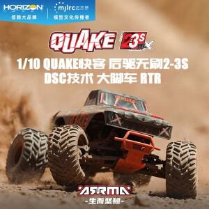 ARRMA 1/10 QUAKE 223S DSC 브러시리스 2WD 몬스터 트럭 LiPo 50+MPH 방수 RC 오프로드 차량