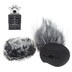 줌 H5 H6 레코더 마이크용 폼 마이크 윈드 커버 모피 윈드스크린 머프 1개