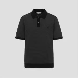 매장정품 BEANPOLE 빈폴 [빈폴] [26SS 30%OFF][빈폴] 투톤 텍스쳐 칼라넥 니트 블랙 (BC6351C325) BC6351C3