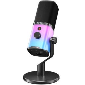 MAONO PD100X 게이밍 마이크, USB XLR 다이나믹 EQ 소프트웨어 RGB, 음소거, 헤드폰 잭, 게이머 스트리밍 팟캐스트 PC용 마이크 PS5/4