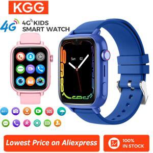 4G 스마트 시계 어린이 전화 앱 다운로드 1G + 8G GPS WIFI 영상 통화 SOS 카메라 모니터 추적기 위치 Smartwatch 선물