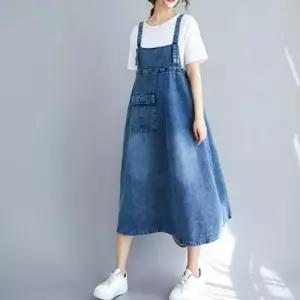 롱데님원피스 청원피스 F42595 빅사이즈멜빵청 루즈핏