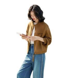 여성 가을 빈티지 스몰 차이나 캐주얼 무스탕 숏 라이더 재킷 코트